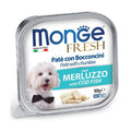 Monge Fresh paštetas šunims su menkės gabalėliais 100g