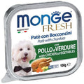 Monge Fresh paštetas šunims su vištienos gabalėliais ir daržovėmis 100g