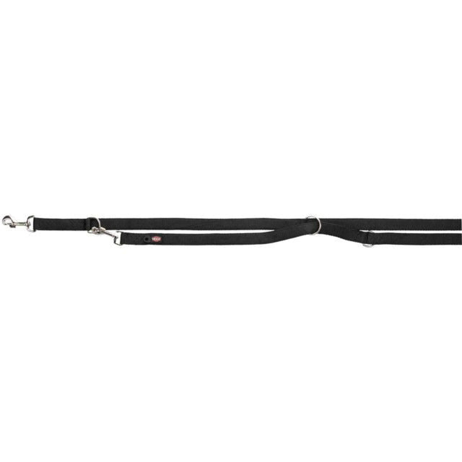 Trixie Premium pritaikomas pavadys, dvisluoksnis, XS 2m/10mm, juodas
