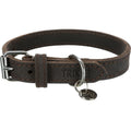 Trixie Rustic rieb. odos antkaklis, S-M 34-40cm/25mm, tams. rudas