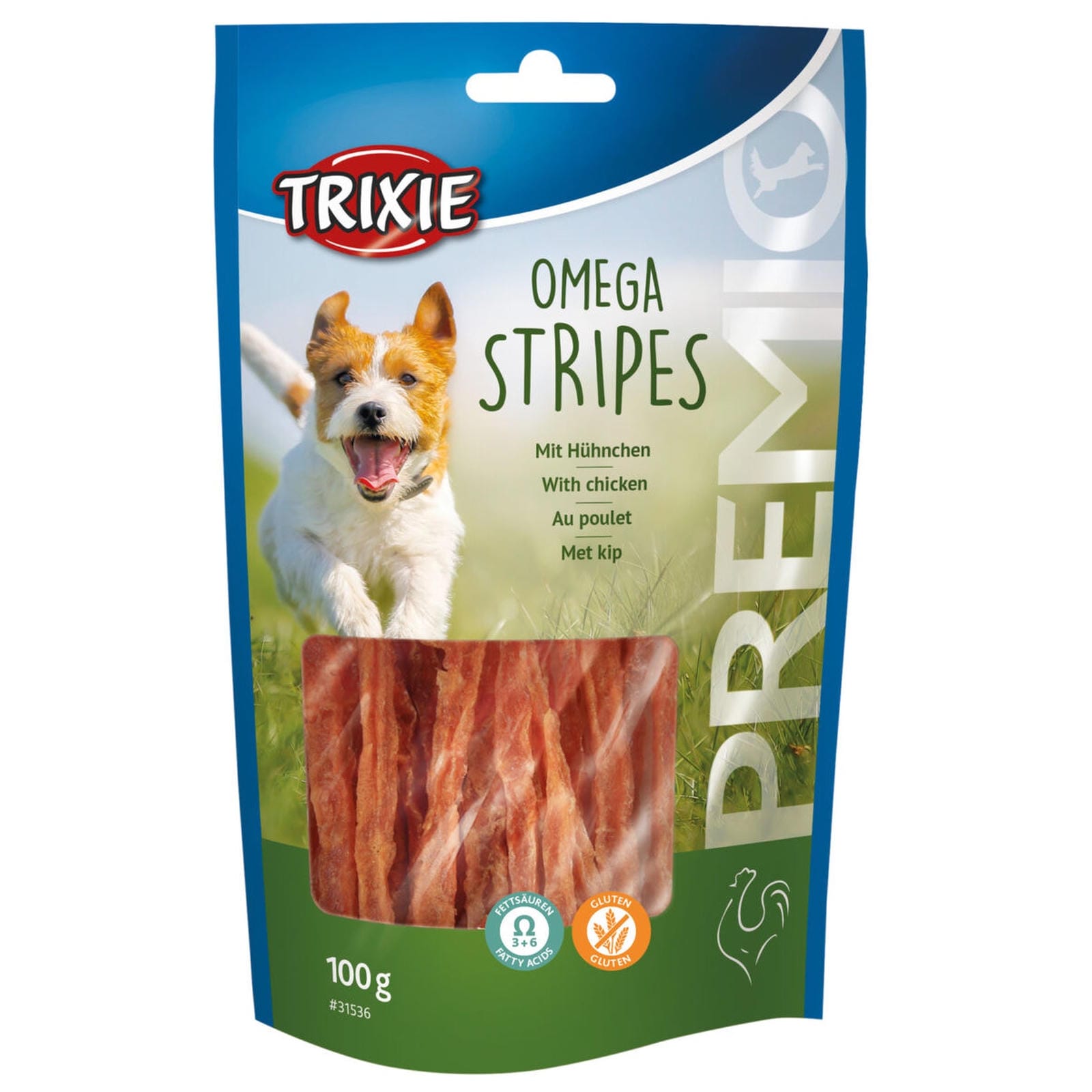 Trixie PREMIO Omega juostelės, vištiena, 100 g