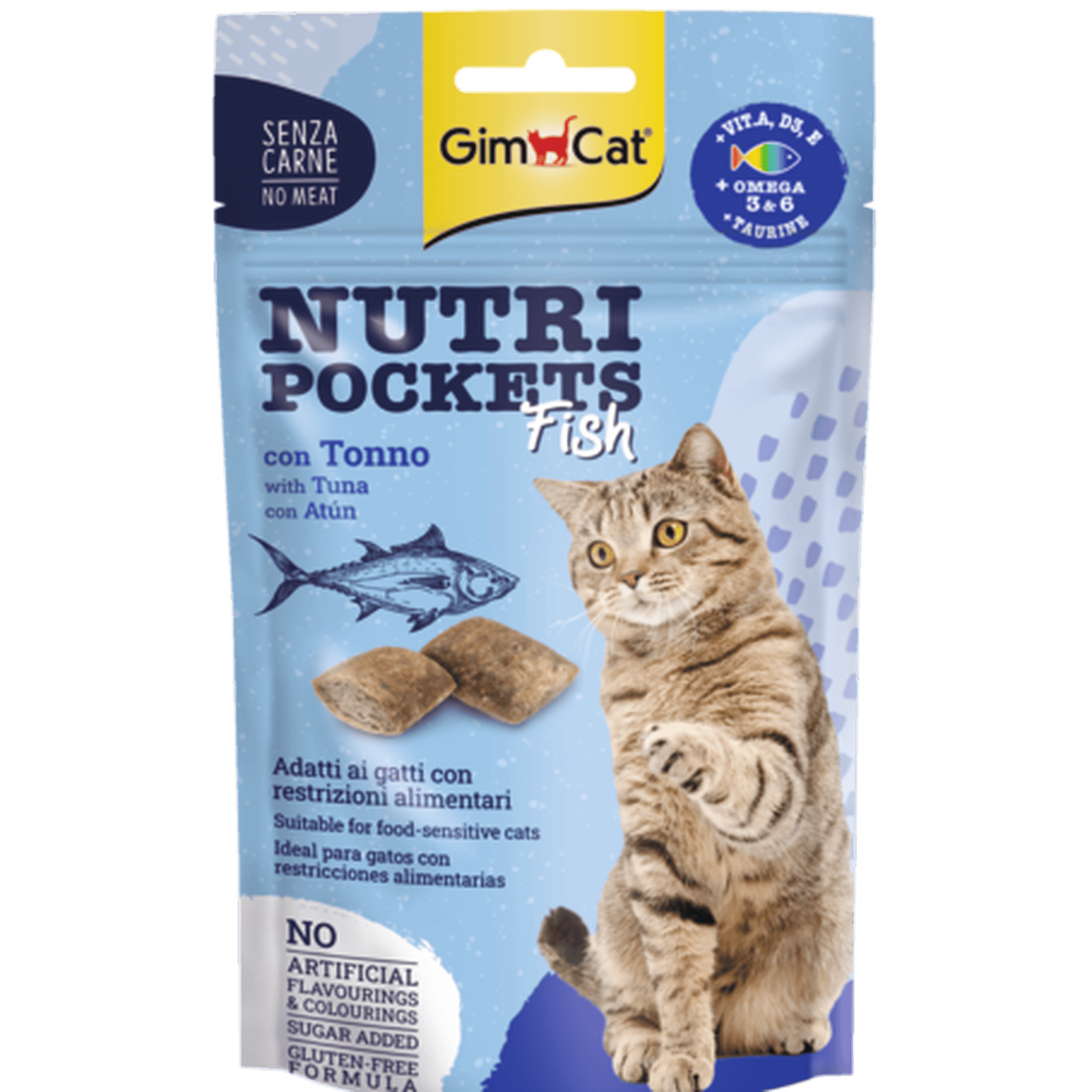 GIMCAT NUTRI POCKETS Fish with Tuna 60g