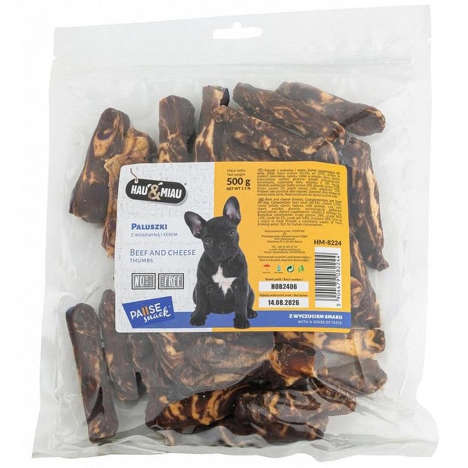 Hau&Miau marmuriniai jautienos pirštai su sūriu 500g