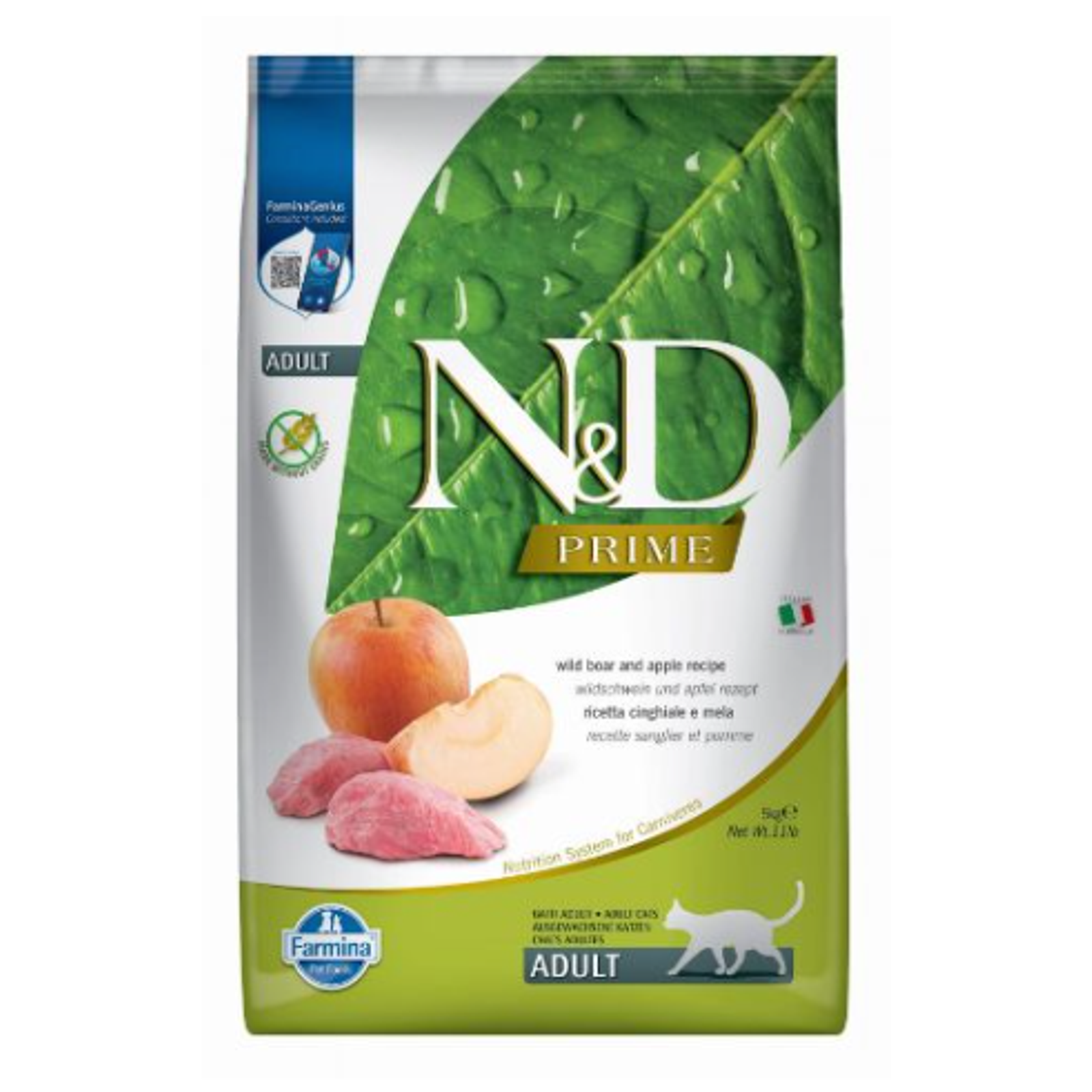 FARMINA N&D PRIME - CAT Dry Wild Boar&Apple ADULT 10 kg