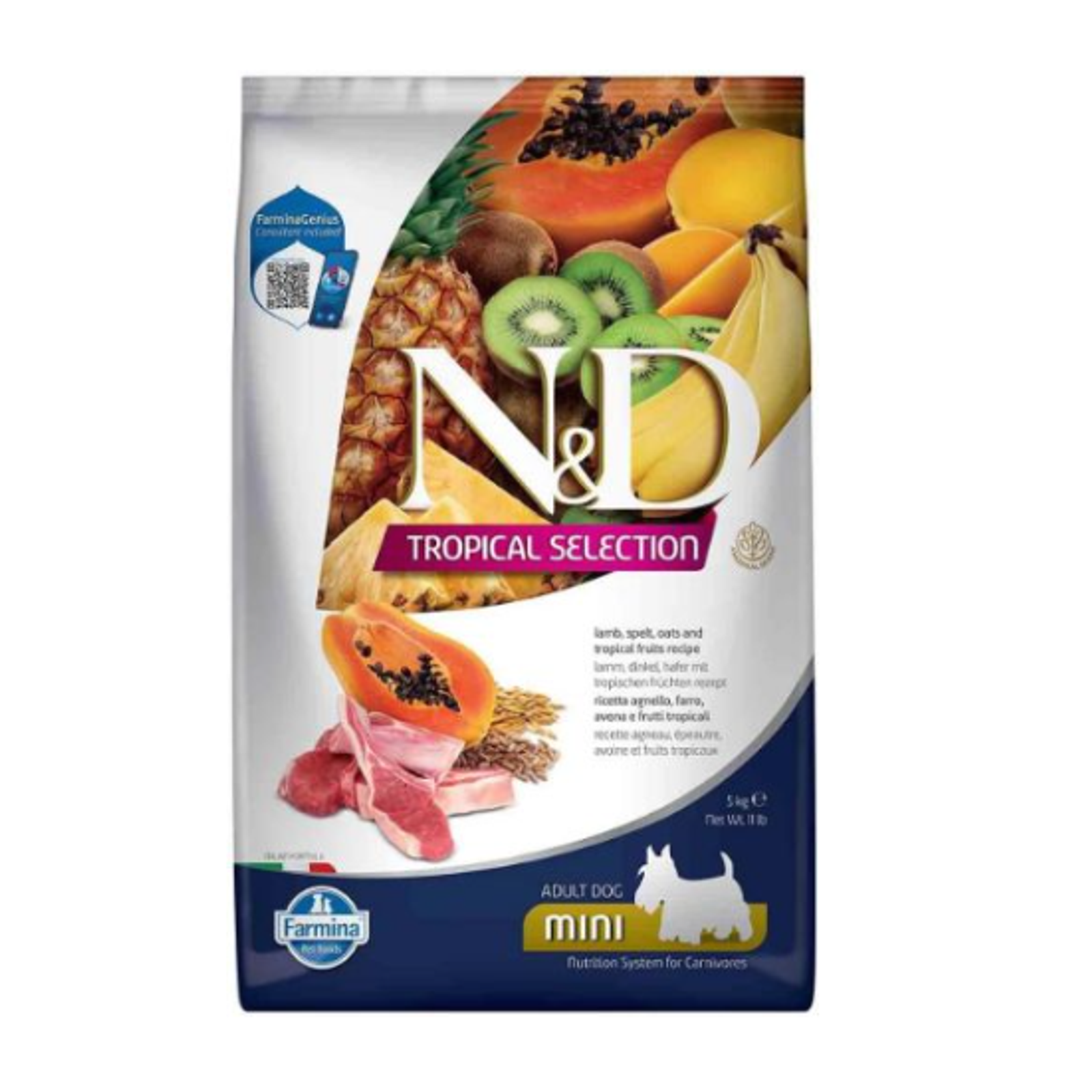FARMINA N&D TROPICAL SELECTION - DOG Dry Lamb ADULT MINI 5 kg