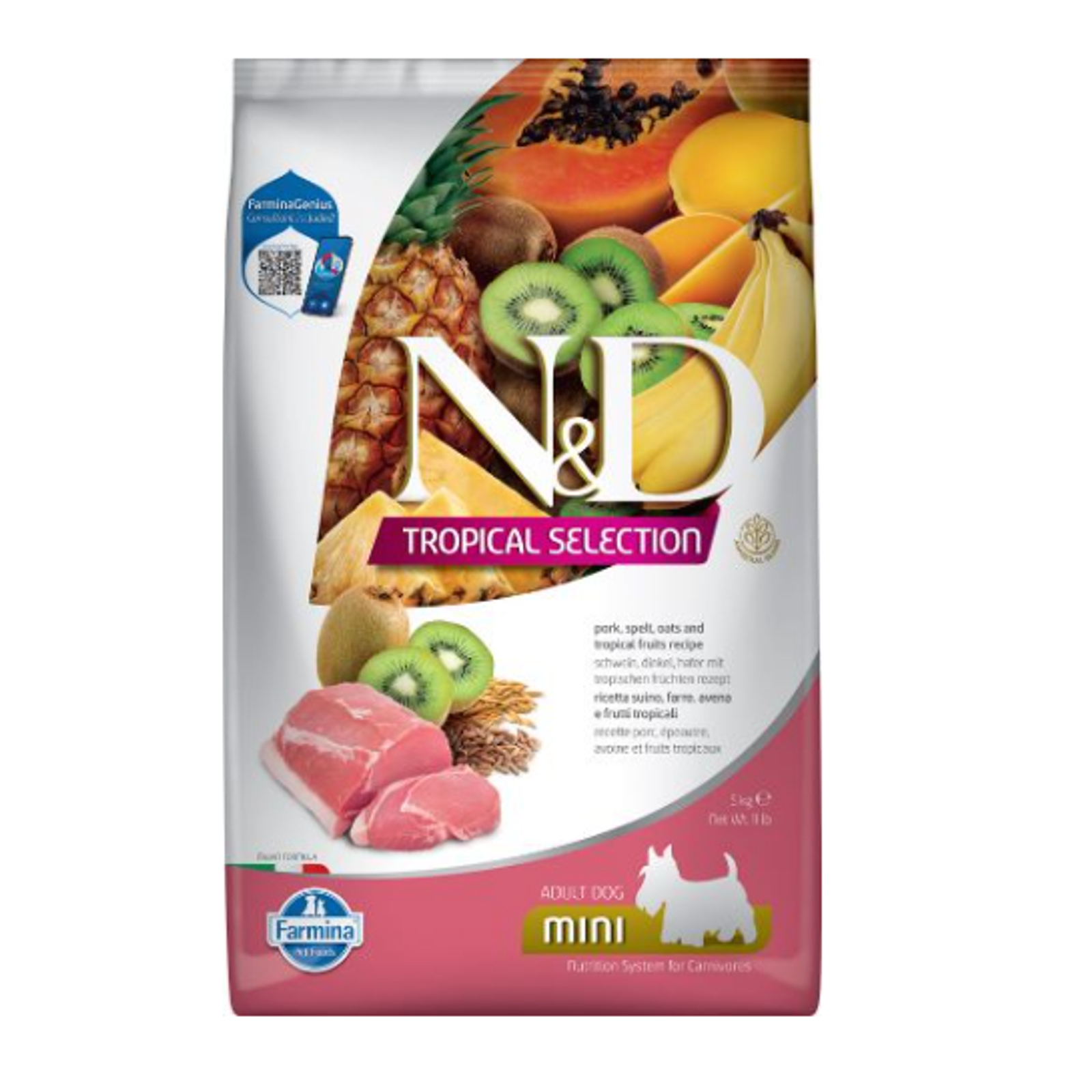 FARMINA N&D TROPICAL SELECTION - DOG Dry Pork ADULT MINI 5 kg