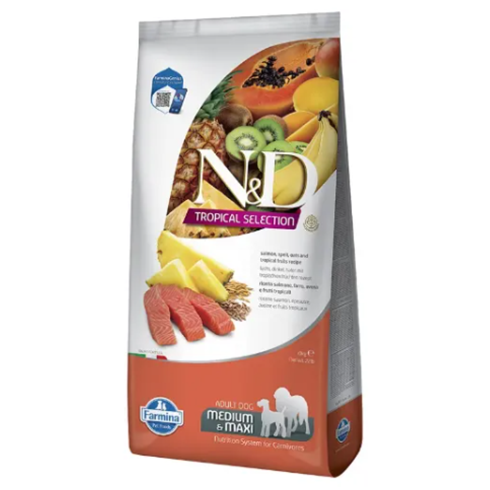FARMINA N&D TROPICAL SELECTION - DOG Dry Salmon ADULT MED&MAX 10 kg
