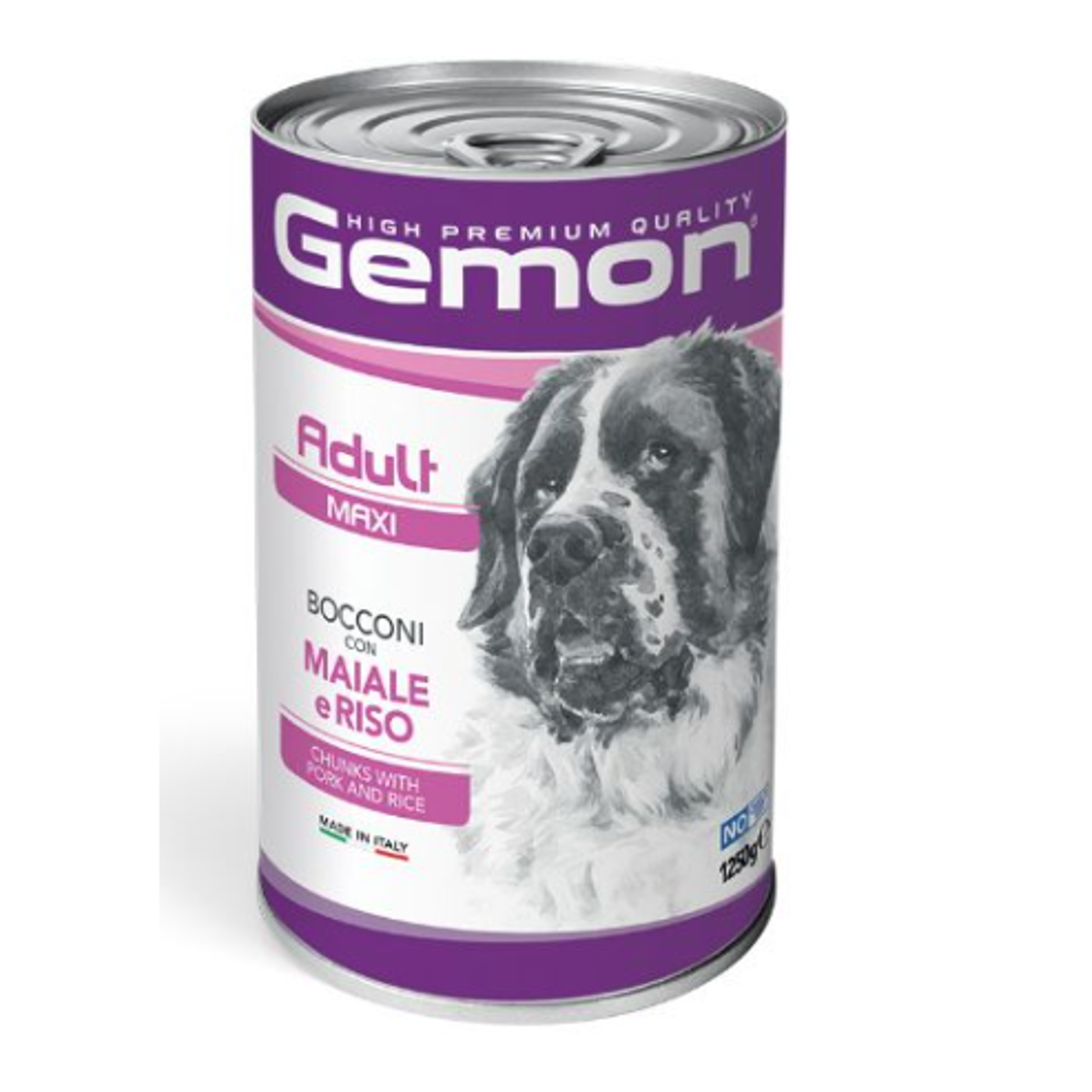 GEMON - Wet Dog Chunks Adult Maxi Pork & rice 1250g