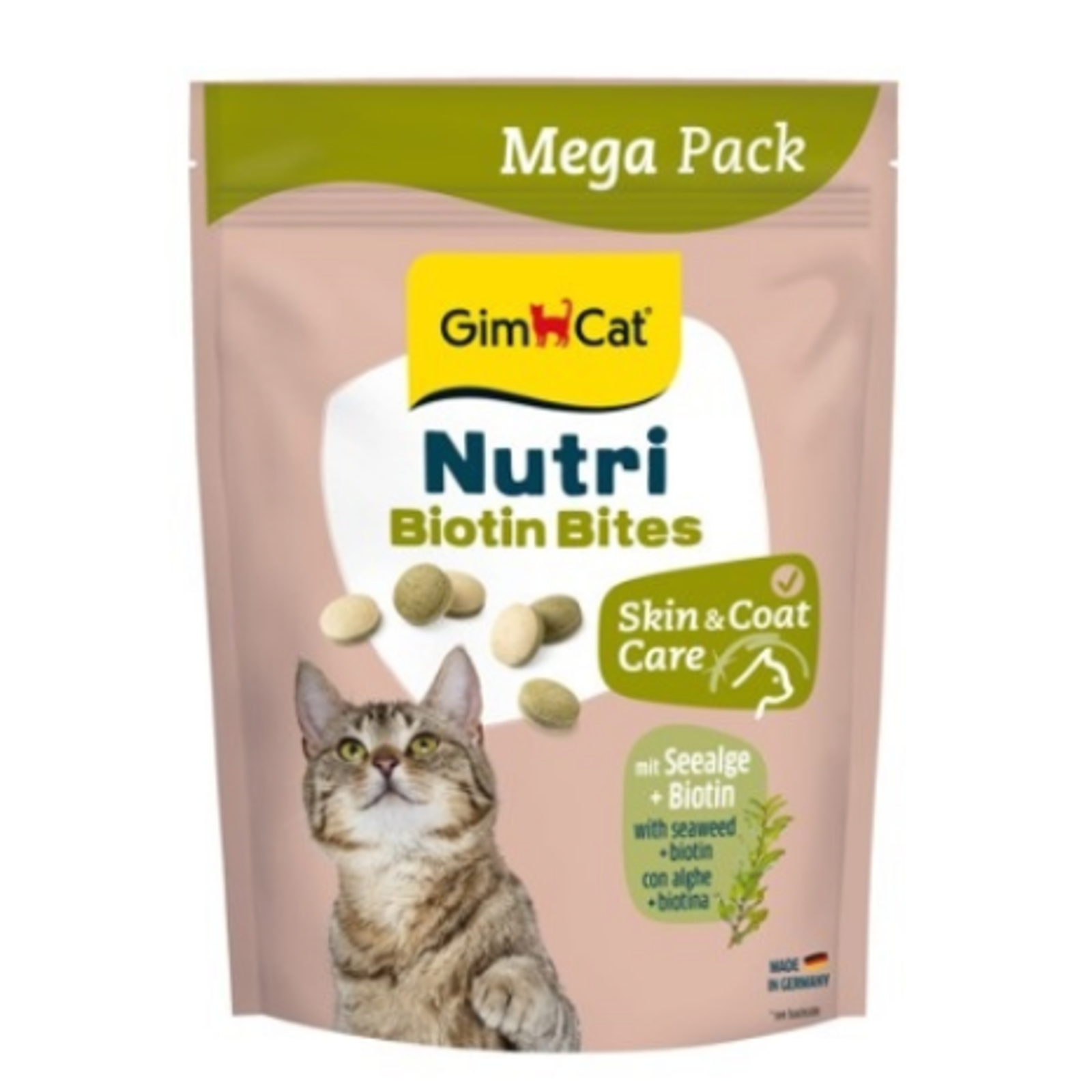 GIMCAT NUTRI BIOTIN BITES SEEALGE (su biotinu ir dumbliais) 425 G