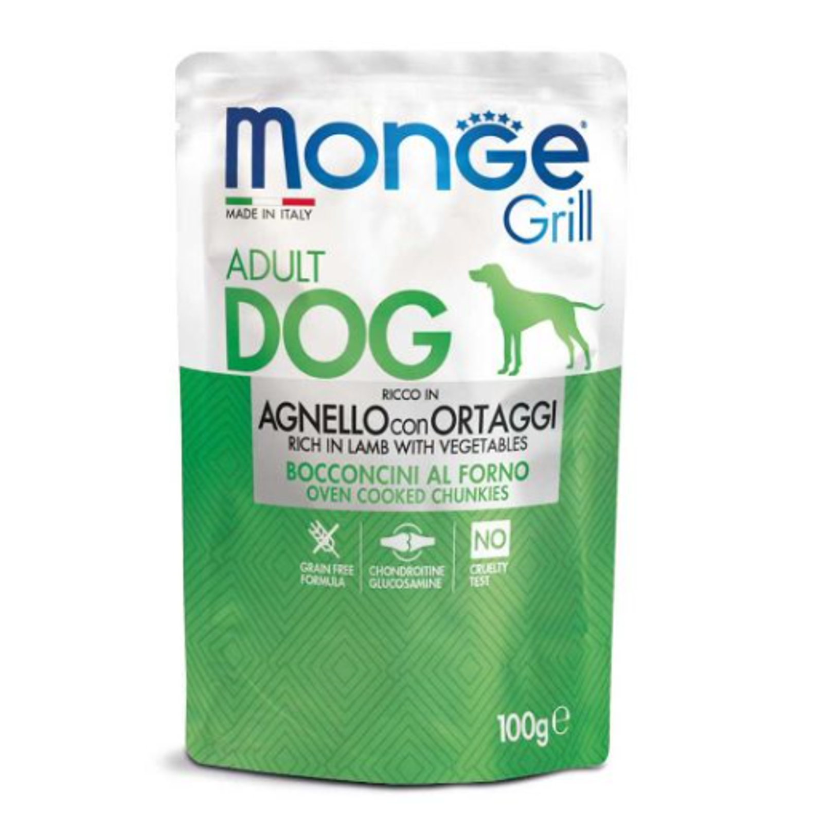 Monge Grill konservuotas pašaras šunims su ėriena ir daržovėmis 100g