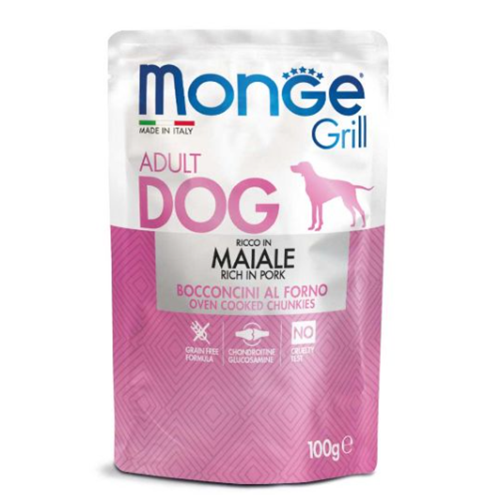 Monge Grill konservuotas pašaras šunims su kiauliena 100g