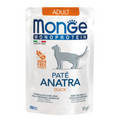 Monge Monoprotein Adult begrūdis konservuotas pašaras katėms su antiena 85g