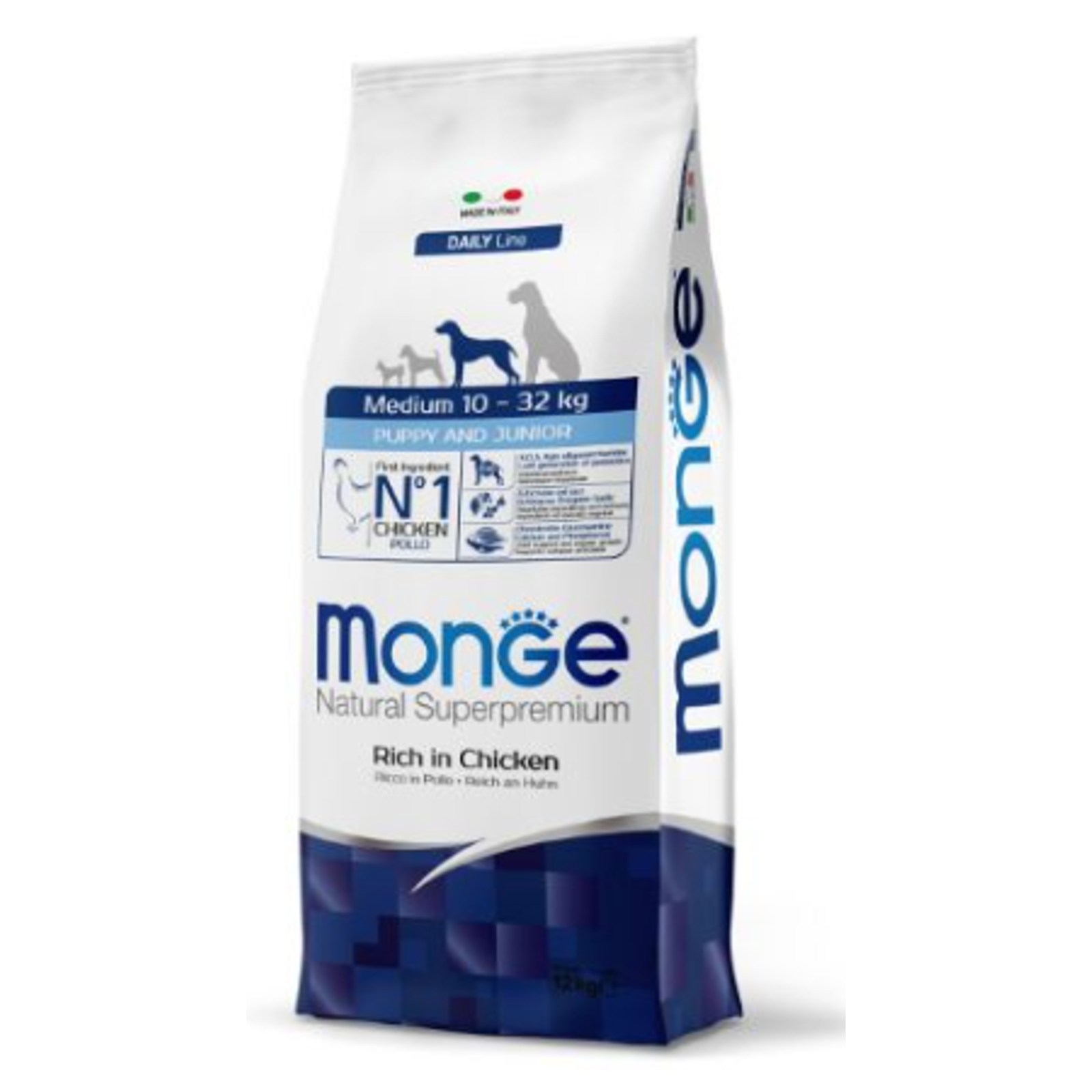 Monge medium puppy sausas pašaras (vištiena) 12kg