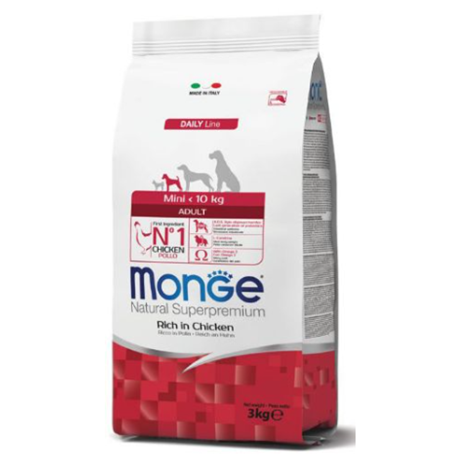 Monge mini adult sausas pašaras (vištiena) 7,5kg