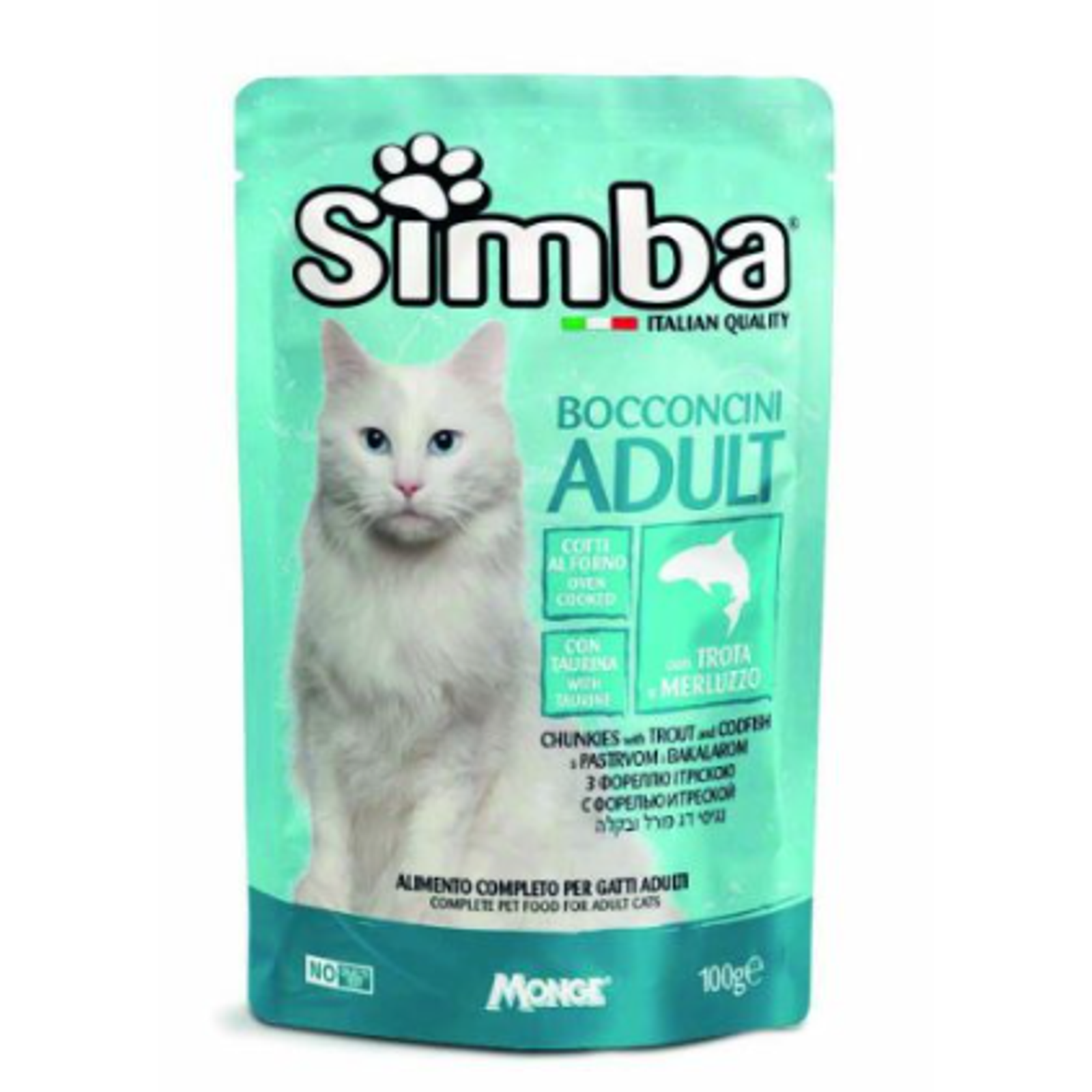 Simba konservuotas pašaras katėms su upėtakiu ir menke 100g