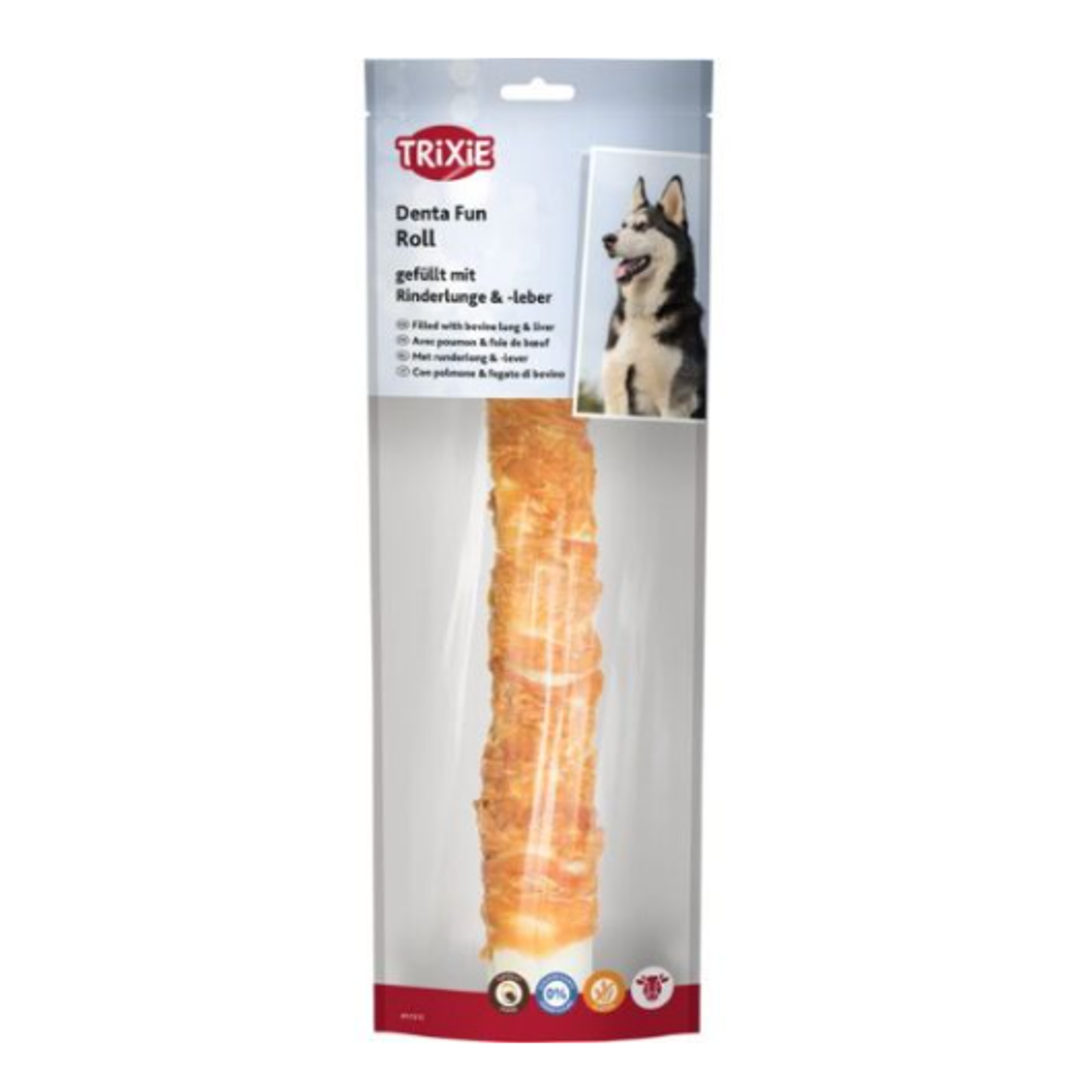 Trixie Denta Fun Kramtomasis ritinys su vištiena ir užpildu, 28 cm, 150 g